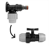 AP Supplies Wall Flange Kit 20mm Mdpe, Snap-On Male And Inline Valve