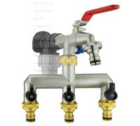 AP Supplies Wall Flange Kit 20mm MDPE, Triple Splitter Tap