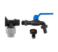 AP Supplies Wall Flange Kit 20mm Mdpe With Nylon 1/2 Barb Tap And Quick Connect Outlet