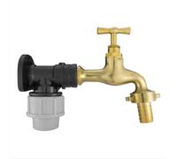 AP Supplies Wall Flange Kit 20mm Mdpe With Polished Brass Tap