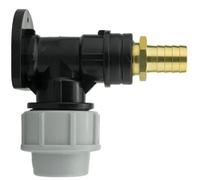 AP Supplies Wall Flange Kit 25mm MDPE, 19mm Brass Barb