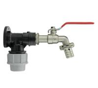 AP Supplies Wall Flange Kit 25mm MDPE, Lever Tap, 3/4in Barb