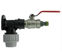 AP Supplies Wall Flange Kit 25mm MDPE, Lever Valve, Quick Connect