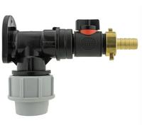 AP Supplies Wall Flange Kit 25mm MDPE, Valve, 13mm Brass Barb