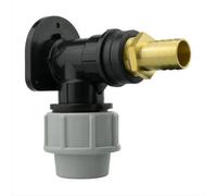 AP Supplies Wall Flange Kit 32mm Mdpe + 19mm Brass Barb