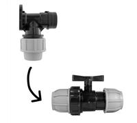 AP Supplies Wall Flange Kit 32mm Mdpe + 32mm Mdpe Valve