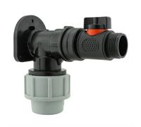 AP Supplies Wall Flange Kit 32mm Mdpe + In-Line Valve