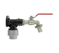 AP Supplies Wall Flange Kit 32mm Mdpe + Lever Tap 3/4 Barb