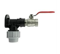 AP Supplies Wall Flange Kit 32mm Mdpe + Lever Valve 3/4 Bsp