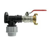 AP Supplies Wall Flange Kit 32mm Mdpe + Lever Valve + 3/4 Bsp Geka