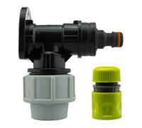 AP Supplies Wall Flange Kit 32mm Mdpe + Male Click Lock + Hose Connector