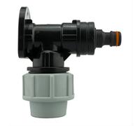 AP Supplies Wall Flange Kit 32mm Mdpe + Quick Connector Male