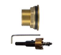 AP Supplies Water Butt Brass 1 Bsp Male - 3/4 Bsp Female And Drill Bit