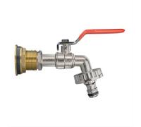AP Supplies Water Butt Brass Kit 1 Bsp To 3/4 Nickle Quick Connect Outlet + Ptfe Tape