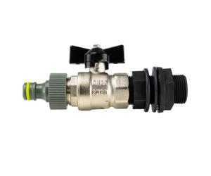 AP Supplies Water Butt Kit 1/2 Bsp With Metal Bib Valve And Quick Connect Outlet