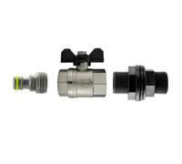 AP Supplies Water Butt Kit 1/2 Bsp With Metal Bspf Bib Valve And Male Quick Connect Outlet