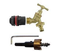 AP Supplies Water Butts Kit 1/2 With Brass Tap & Snap On And Drill Bit