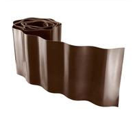 AP Supplies Wavy Plastic Garden Lawn Edging, Height - 15Cm, Length - 9M, Brown