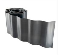 AP Supplies Wavy Plastic Garden Lawn Edging, Height - 15Cm, Length - 9M, Gray