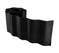 AP Supplies Wavy Plastic Garden Lawn Edging, Height - 25Cm, Length - 9M, Black