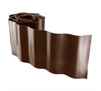 AP Supplies Wavy Plastic Garden Lawn Edging, Height - 25Cm, Length - 9M, Brown