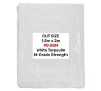 AP Supplies White M-Grade Tarpaulin 1.5M X 2M