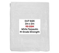 AP Supplies White M-Grade Tarpaulin 2M X 2M