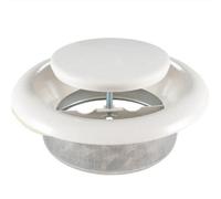 AP Supplies White Metal Extract Ceiling Valve 125mm - Anemostat Ev Air Ventilation Diffuser