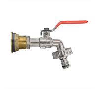 AP Supplies X002Hu37Yf X1 Water Butt Brass Kit 3/4 Bsp To 1/2 Nickle Quick Connect Outlet + Ptfe Tape
