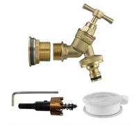 AP Supplies X002Hu7Vyr X1 Water Butt Brass Kit 3/4 Bsp To 1/2 + Drill Quick Connect Outlet + Ptfe Tape