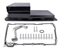 AP02 Black Front Wet Sump Oil Pan Kit Compatible With GM LS Engines