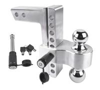 AP03 Adjustable Trailer Hitch Compatible With 2 Inch Receiver 8 Inch Drop Or Rise Aluminum Hitch 12500 LBS Capacity