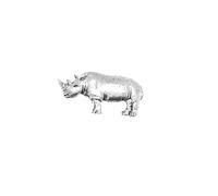 AP11 Pewter Wildlife Rhino Tie Pin Lapel Brooch