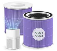 AP301 AP302 HEPA filter Replacement, ONLY for Dayette AP301 AP302 Air Purifier, HEPA and More Carbon Particles, Pets Odors filter