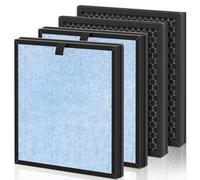 AP303 AP304 Replacement Filters, Compatible with DAYETTE ＆ FRESHDEW Air Purifier AP303/AP304/AP308, HEPA Filter with Activated Carbon, 4 Pack (Wildfire Filter)
