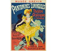 AP85 Vintage 1892 France Paris Pantomimes Lumineuses Musee Grevin French Advertising Poster Re-Print - A4 (297 x 210mm) 11.7" x 8.3"