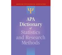 APA Dictionary of Statistics and Research Methods (APA Reference Books Collection)