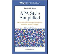Apa Style Simplified: Writing in Psychology, Education, Nursing, and Sociology