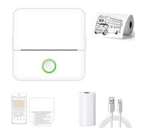 APAAZO Doodle Dash Printer, Portable Notebuddy Mini Printer, Myminiprinter Portable Mini Printer, Note Buddy Mini Printer, Bluetooth Inkless Sticker Printer (White)