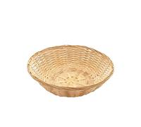 APAC 8" Round Natural Bamboo Wicker Bread Basket (Pack of 10)