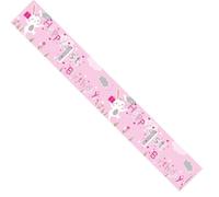 Apac Foil Bunny 1St Birthday Banner (Pack Of 12) Pink/white/grey (One Size)