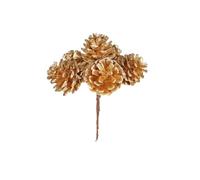 Apac Gold Pinecone Bunch Artificial Plant Decoration 11cm - Festive Pinecone Pick for Wreaths, Garlands, Centrepieces & Christmas Displays