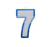 Apac Number 7 Candles (Pack Of 6) White/blue (One Size)
