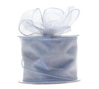 APAC Quality Florist/Craft Silver Wired Edge Chiffon Organza Ribbon (70mm wide x 20m)