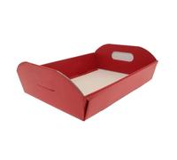 APAC Red Cardboard Hamper Box - 44 x 36.5 x 16cm - Christmas Fruit and Flower Gift Tray