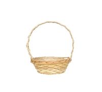 APAC Round Florida Light Wicker Basket x 25cm - Lined - Flower Plant Gift Display