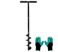 APACALI 1 x Hand Drill 60-85 cm Adjustable Earth Hole Drill with Removable Non-Slip Handle, Earth Drill for Cordless Screwdriver, Garden Plant Drill for Setting Fence Posts, Planting