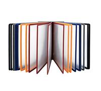 APACALI 1 x Wall Display Panel System with 20 A4 Display Panels, Multicoloured Display Board System A4, Document Holder Wall for Exhibition Halls, Restaurants, Public Places