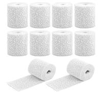 APACALI 10 Rolls Plaster Bandage, 7.5cm x 4.5m Plaster of Paris Bandage, Plaster Roll for Art, Crafts, Modelling, Moulds, White