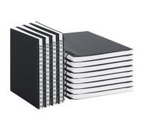 APACALI 12 Pack A6 Spiral Notebook Lined, 120 Pages / 60 Sheets A6 Notebook Spiral Bound, Kraft Cover Spiral Notebook A6, Spiral Bound Notebook for Diary, Memo, Office Supplies, Black